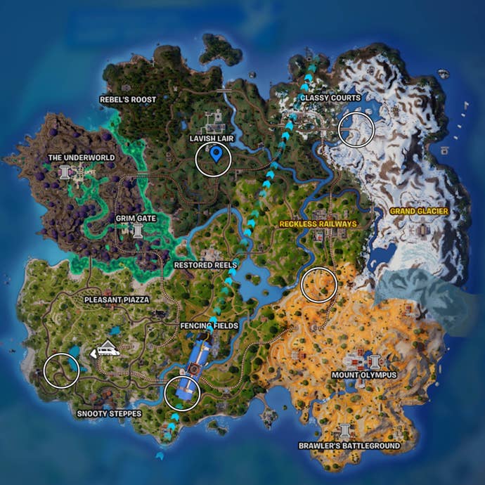 fortnite imperial roadblock map locations