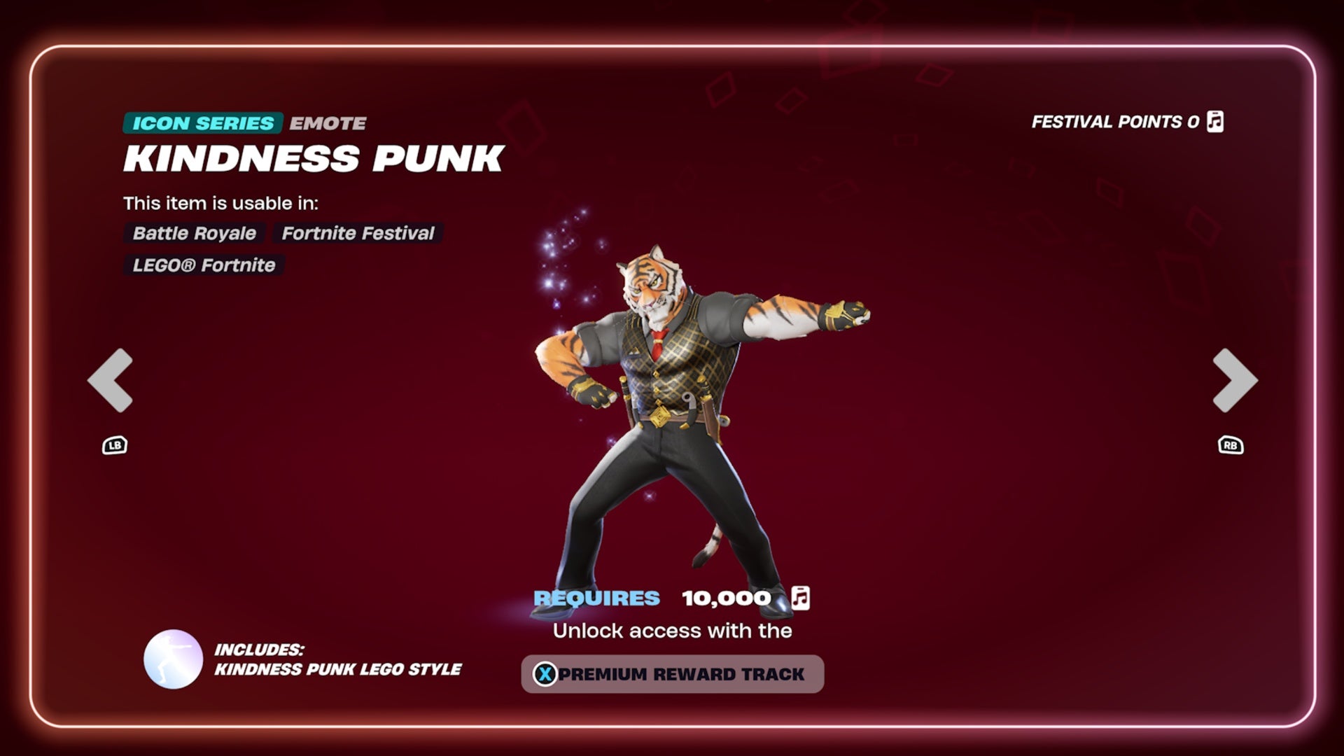 A tiger is dancing with sparkles around them while on a deep red background.