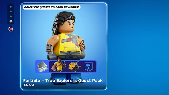 fortnite lego true explorers quest pack in item store