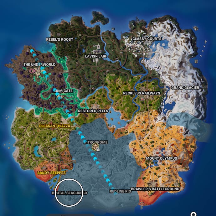 fortnite map megalo don location circled