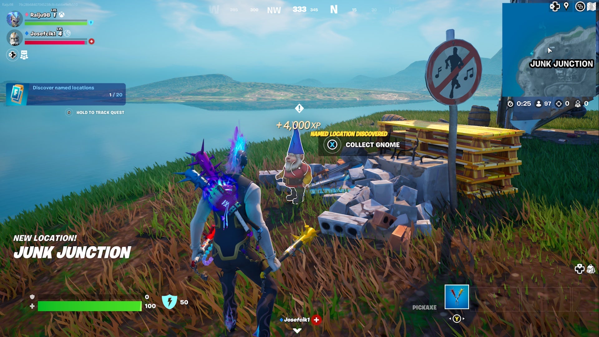 fortnite og hidden gnome in junk junction symbol above head circled