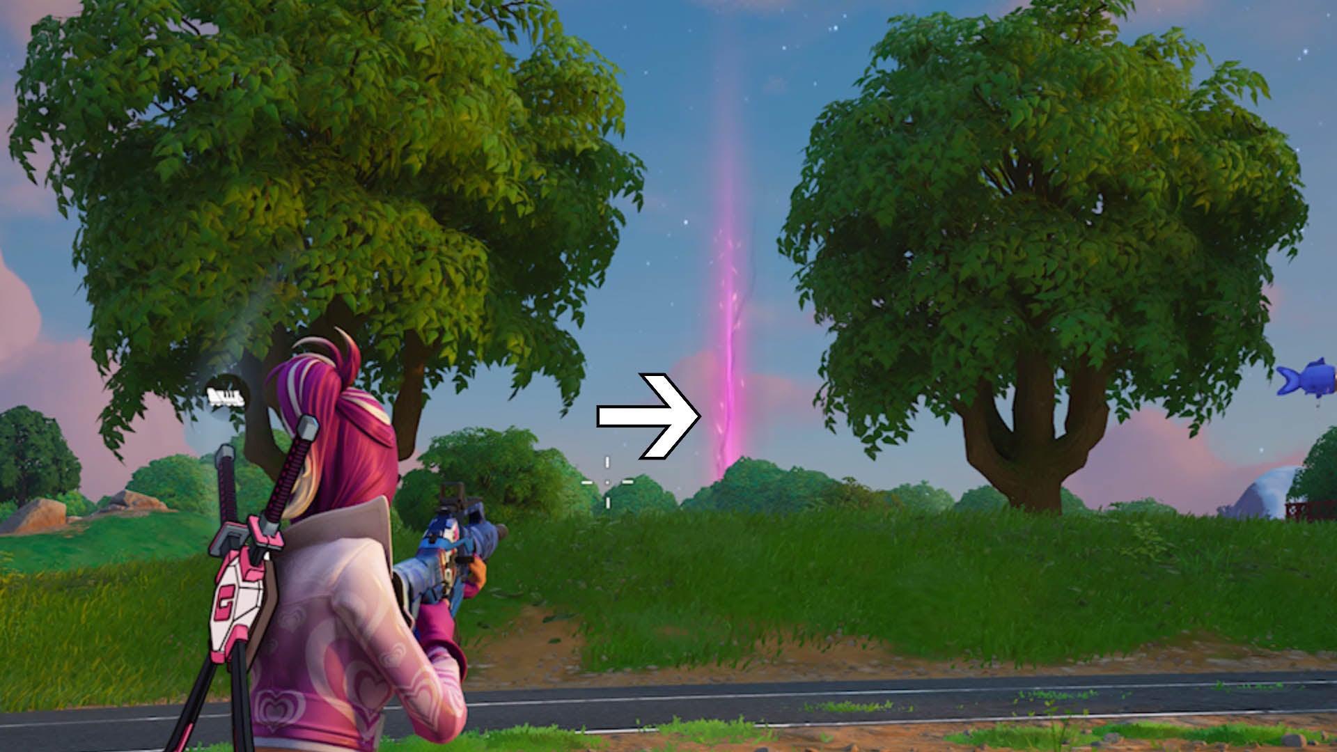fortnite pink beam daigo the baron location ground level