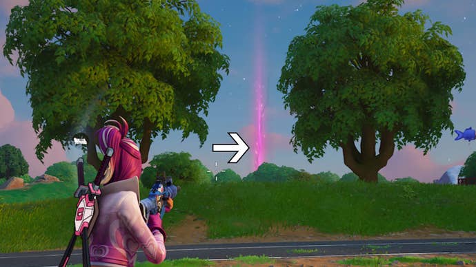 fortnite pink beam daigo the baron location ground level