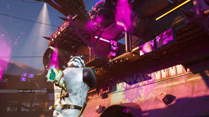 fortnite player facing nitrodome control room