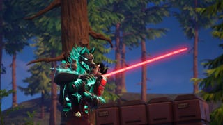 fortnite player wielding red lightsaber