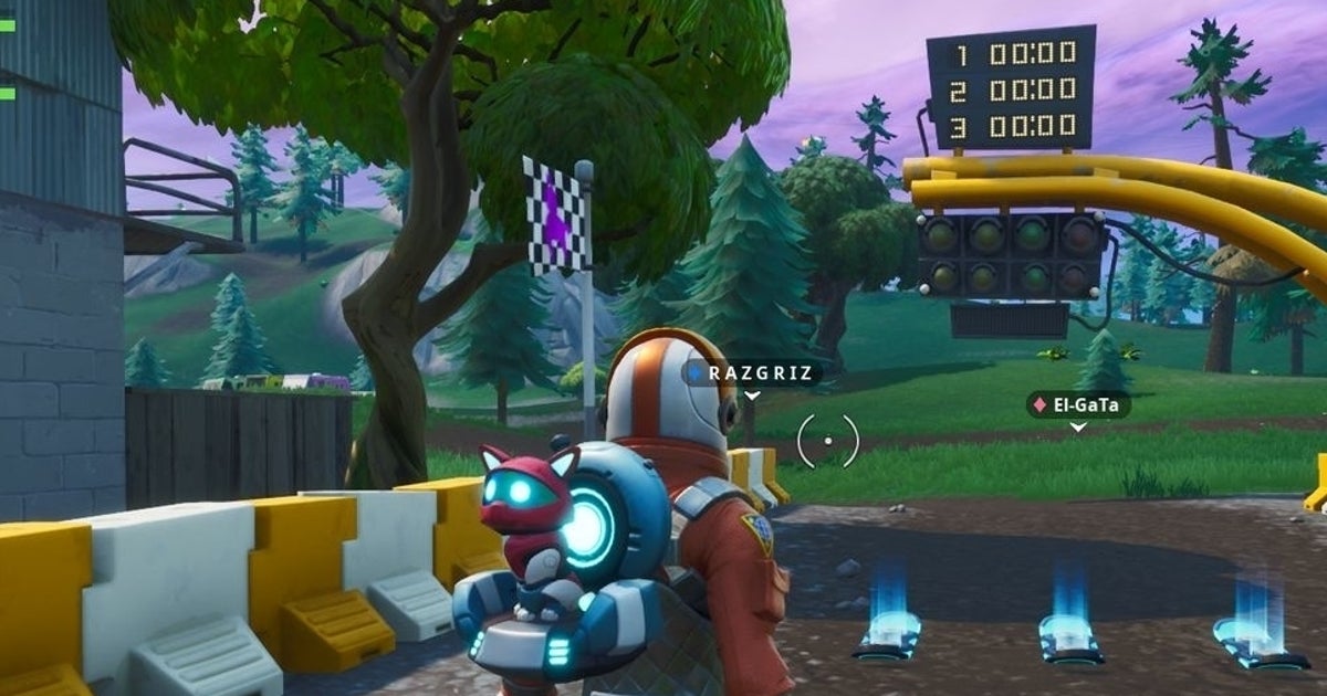 Fortnite Racetrack Fortnite Race Track locations: where to find a desert race track, snowy ...