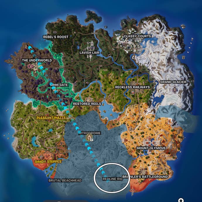fortnite redline rig map location