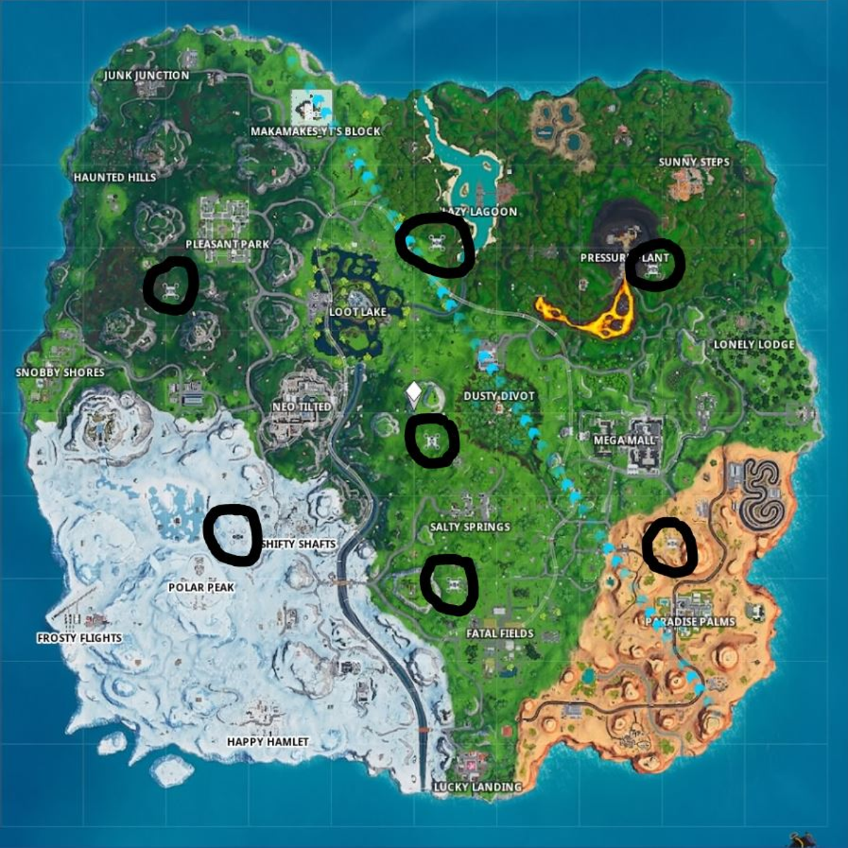 Fortnite: Visit Sky Platforms - Locations map | VG247