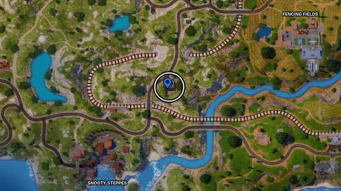 fortnite snooty steppes fuel pump map location