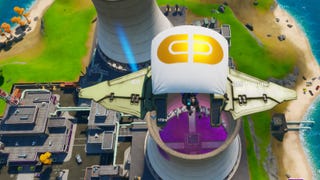 Fortnite: Chapter 2 - Skydive through rings in Steamy Stacks