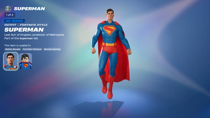 fortnite superman skin battle pass reward