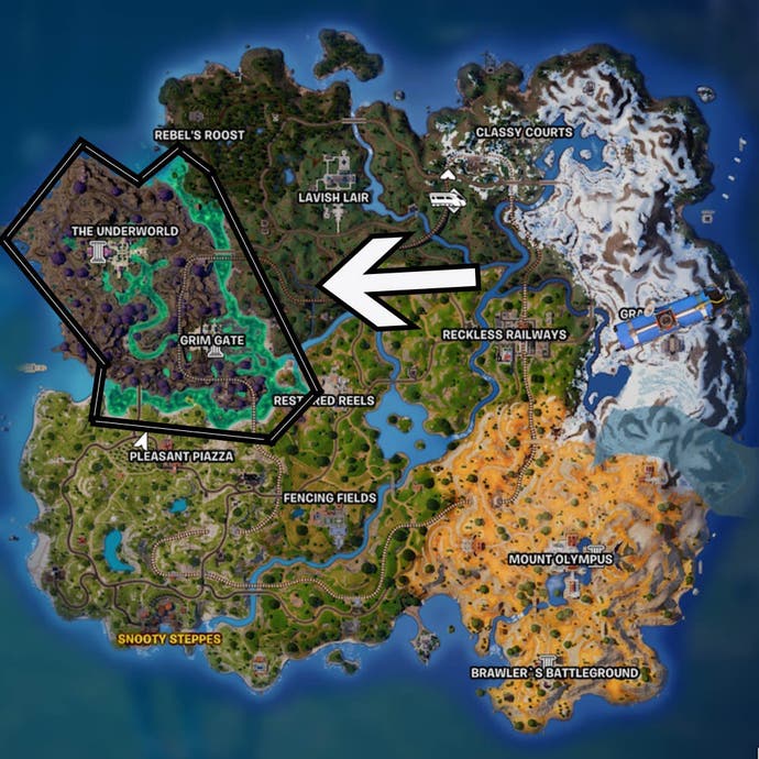 fortnite underworld river styx map location