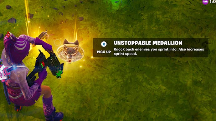 fortnite unstoppable medallion ground loot