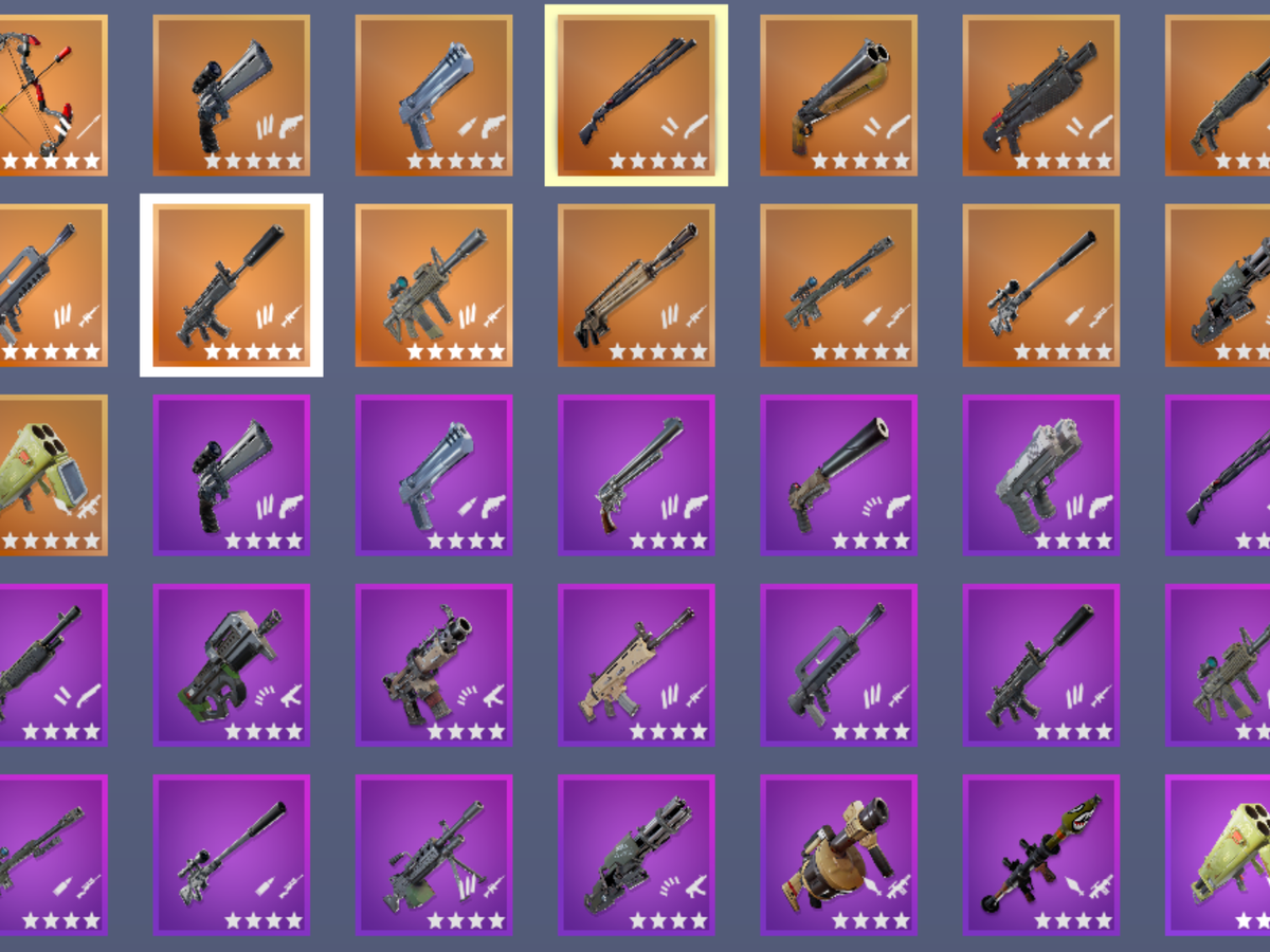 Fortnite weapons guide (V9.10) - Fortnite guns, weapon stats, best