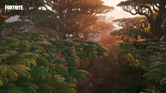 fortnite wilds official environment art of jungle area