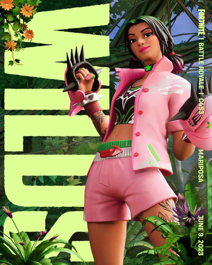 fortnite wilds official mariposa skin promo art
