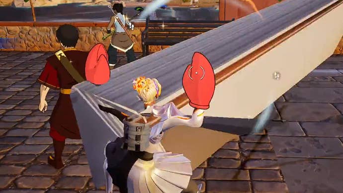 Fortnite’s Yoda back bling glitches into an infinite beam of light while the player performs the Zoidberg Scuttle emote