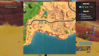 Fortnite: Search between an Oasis, Rock Archway and Dinosaurs