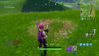 Fortnite: Search between a covered bridge, waterfall, and the 9th green