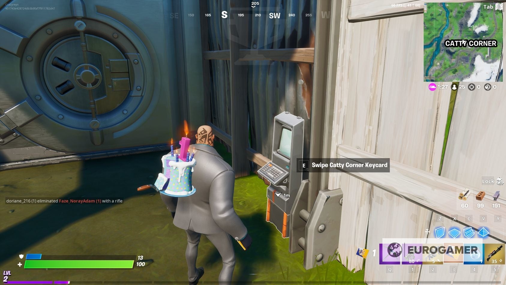 Fortnite Catty Corner Vault location and how to open it with the Catty Corner Keycard