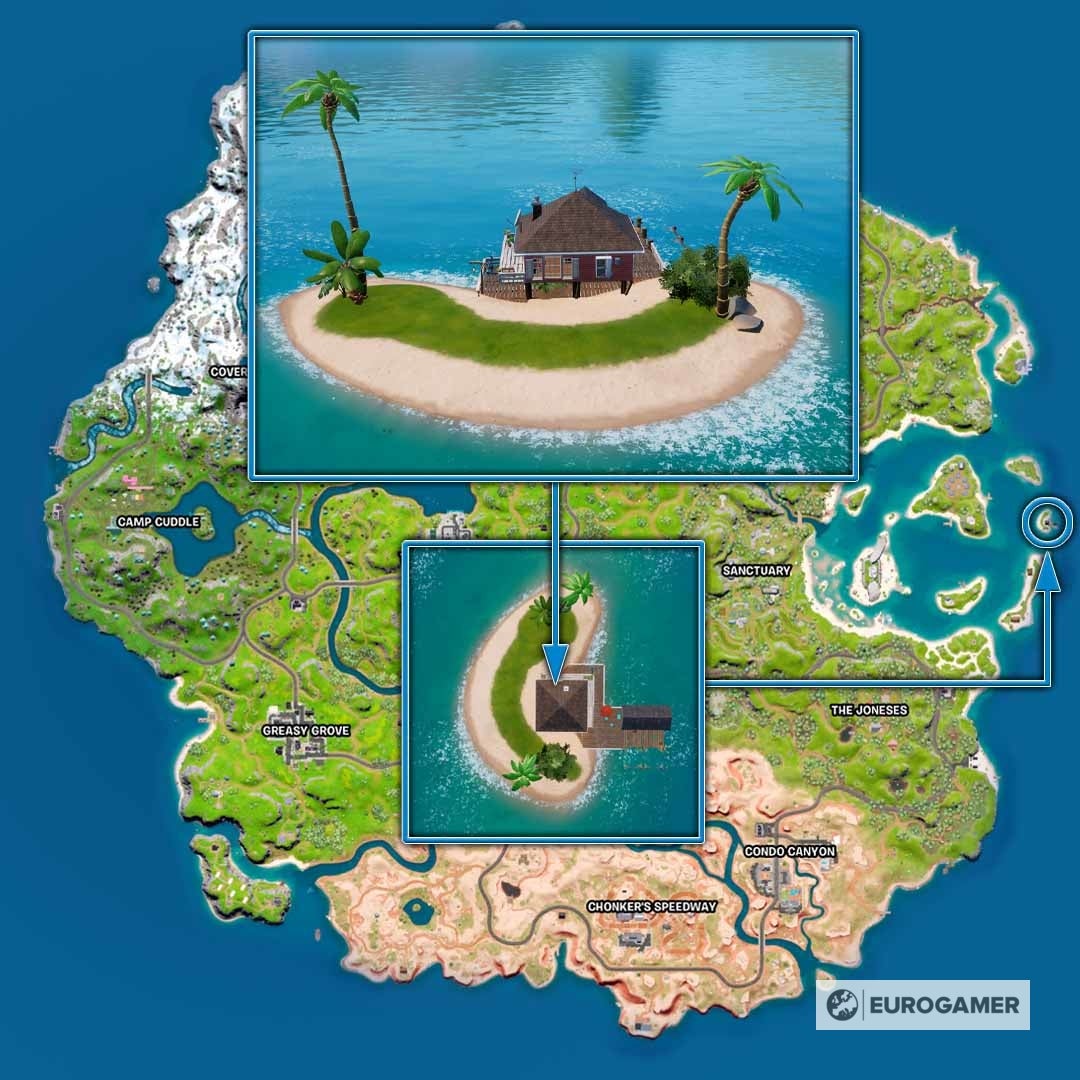Wo Sind Die Abschussrampen In Fortnite Fortnite: Sammle die Level-Up Marke bei den Sonnenbrandbuden ein