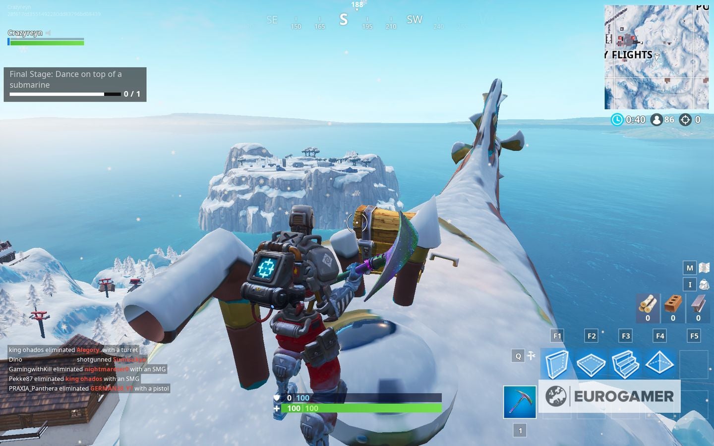 Fortnite C mo bailar en lo alto de una corona de caravanas