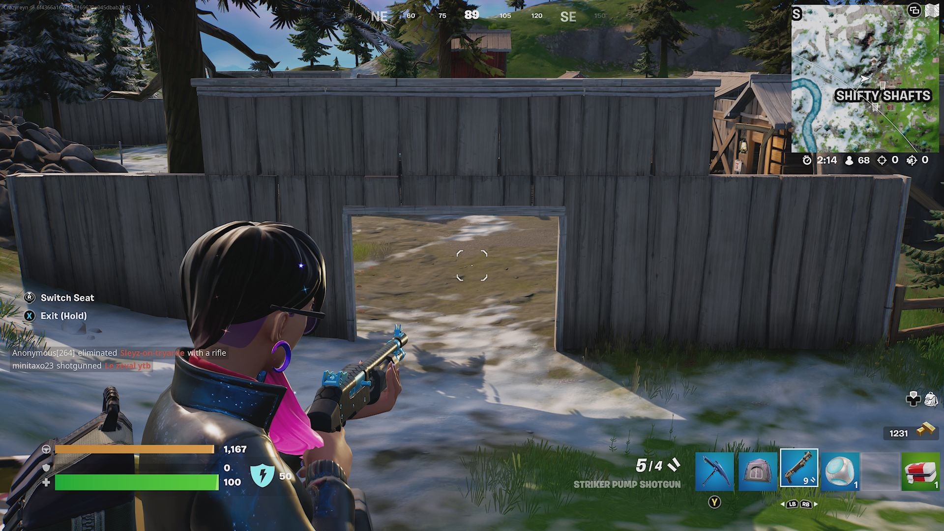 Fortnite damage opponents while riding or standing on a vehicle