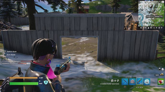 Fortnite damage opponents while riding or standing on a vehicle