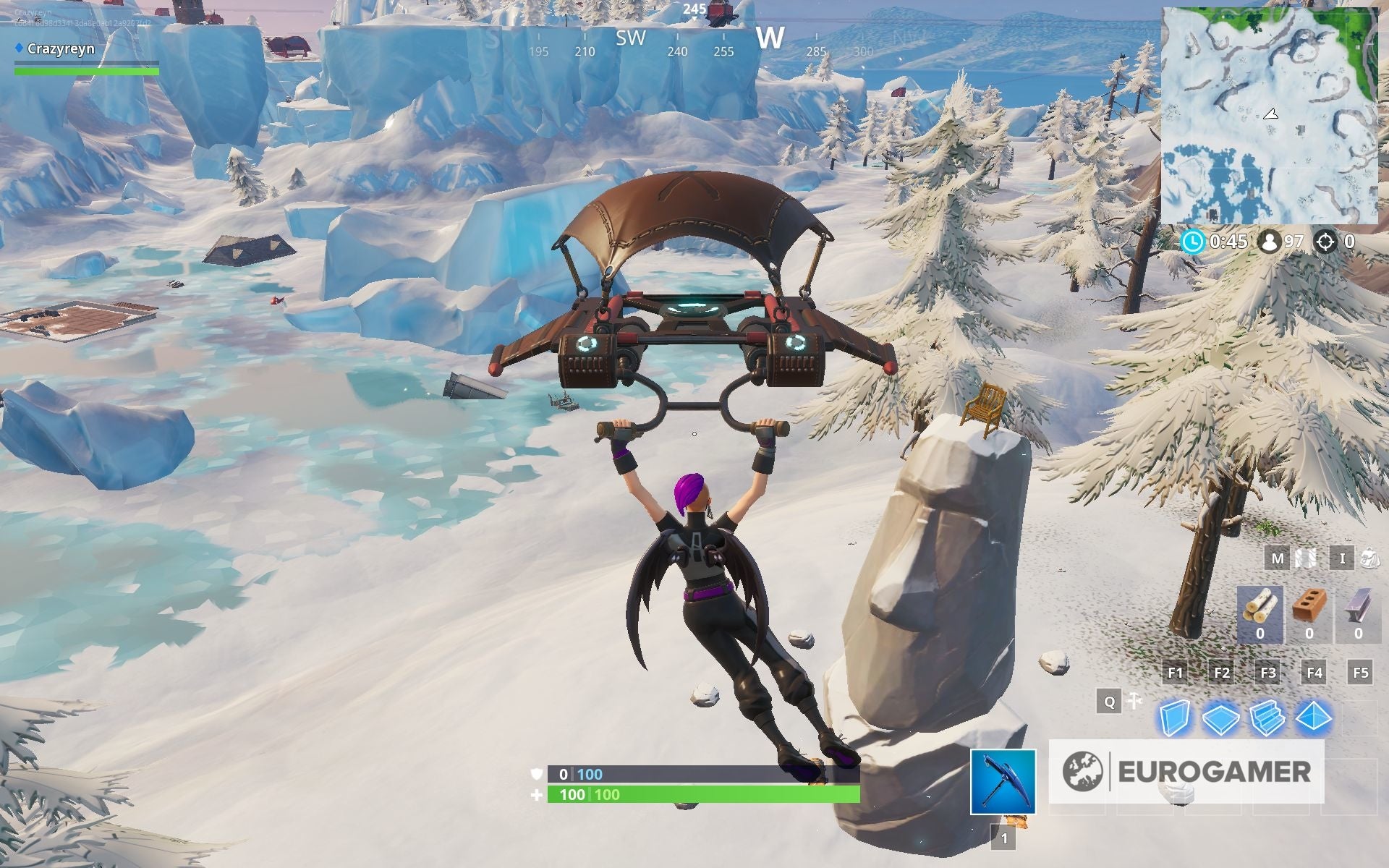 Fortnite Durrr Burger Head, Dinosaur and Stone Head Statue locations