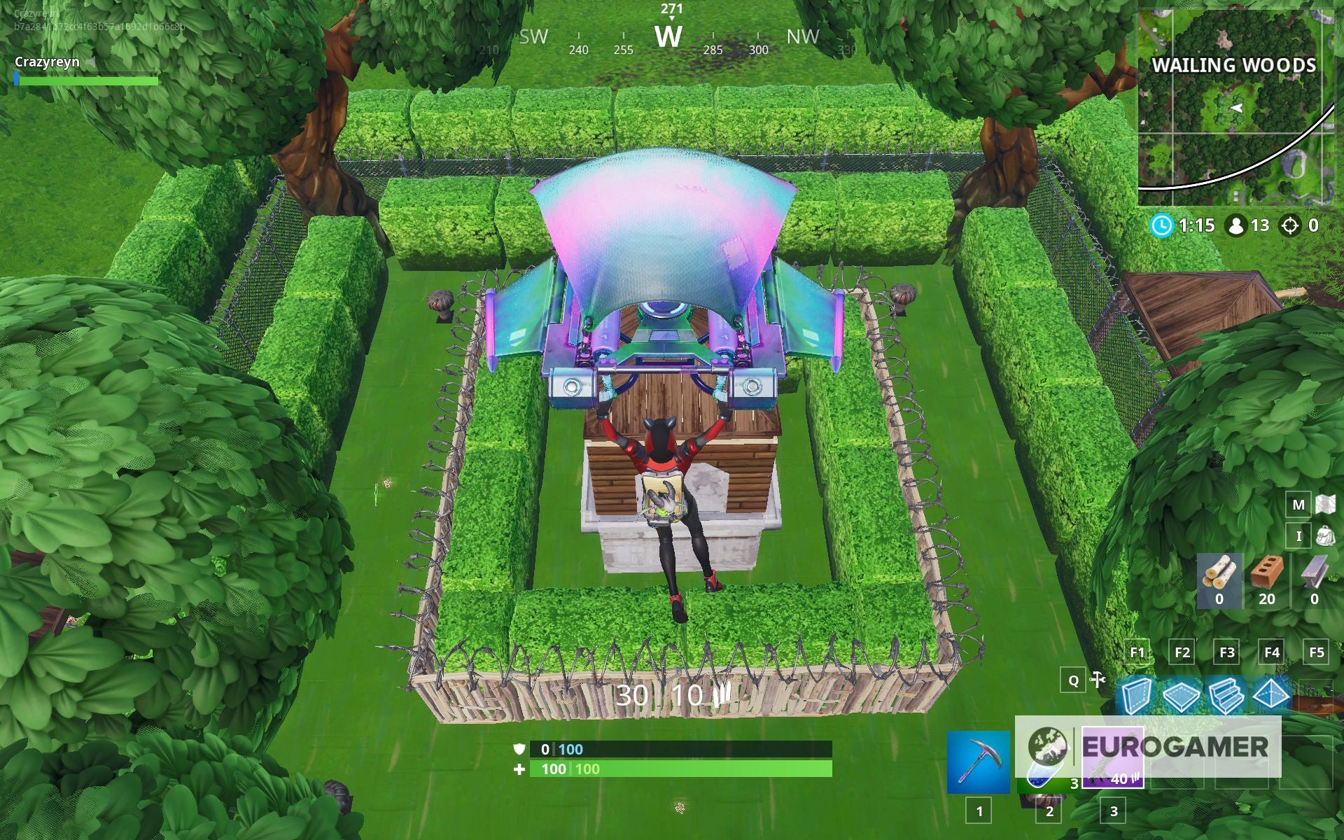 Fortnite letter locations: O near Pleasant Park, S in Wailing Woods, M ...
