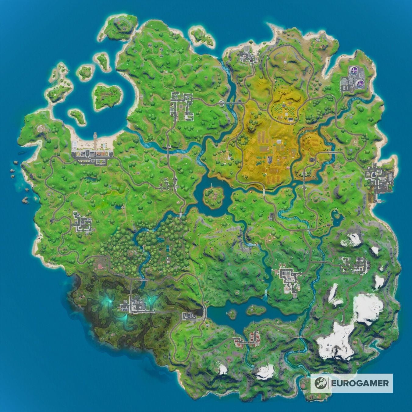 Fortnite - Nova mapa, pontos de interesse e monumentos | Eurogamer.pt