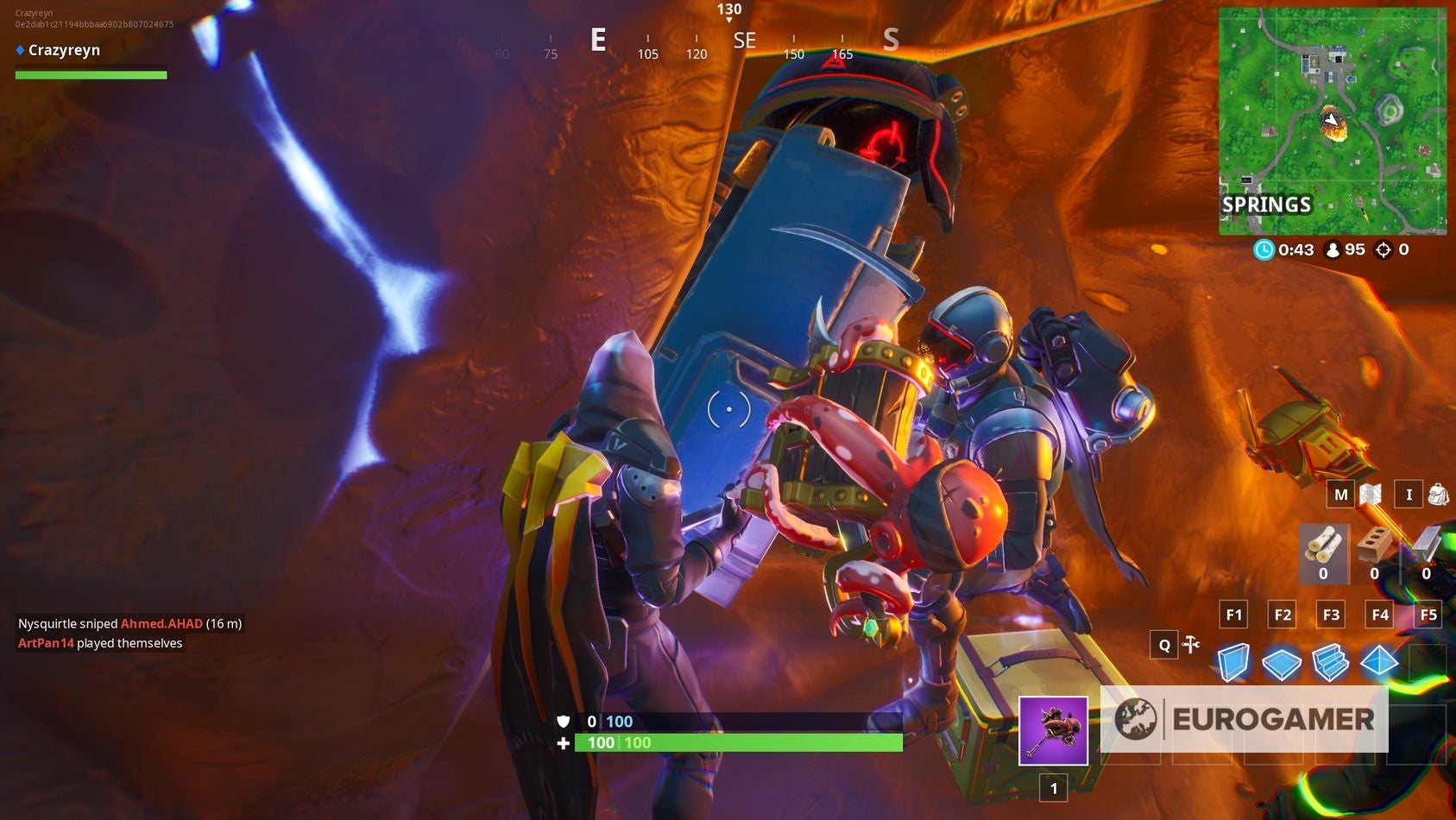 Fortnite - Touch a giant glowing cube, enter the Rift above Loot Lake ...