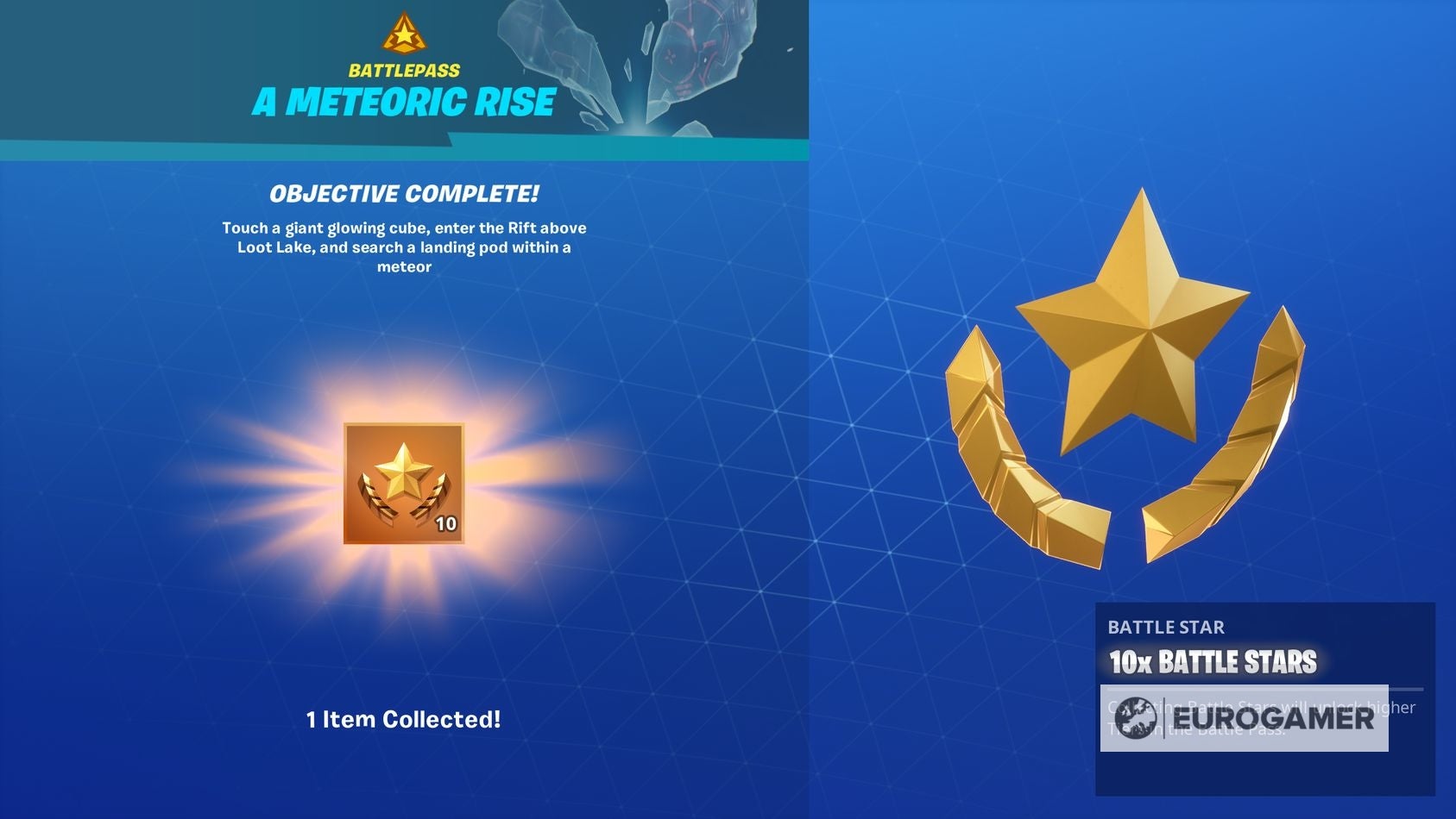Fortnite - Touch a giant glowing cube, enter the Rift above Loot Lake ...