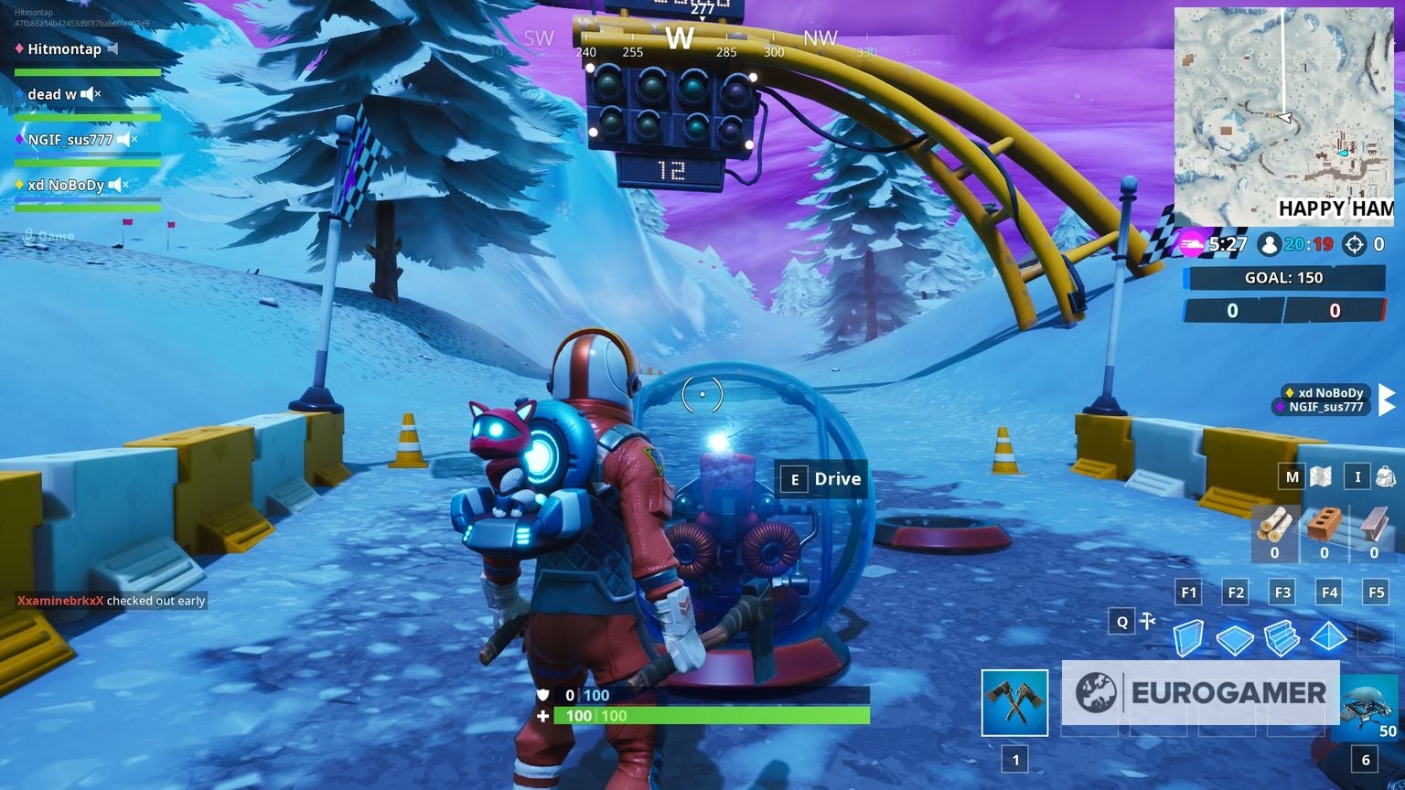 Fortnite Race Track locations: where to find a desert race track, snowy ...