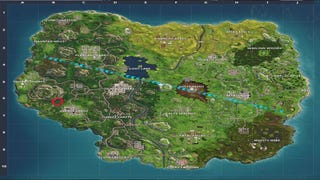 Fortnite: Search between a Playground, Campsite, and a Footprint