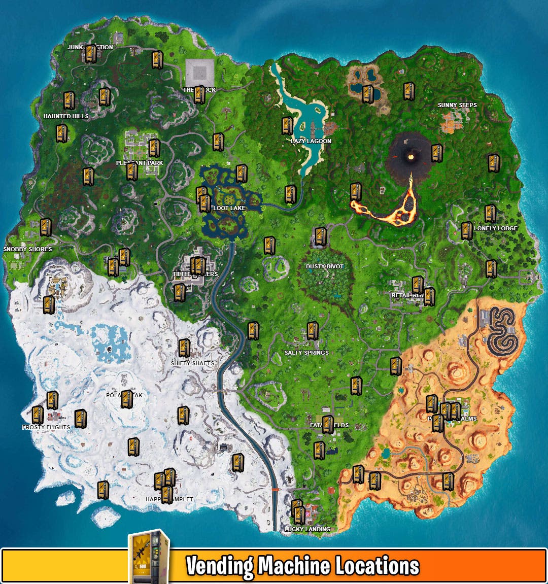 Machine Location Map Fortnite Vending Machine locations explained and how they work ...