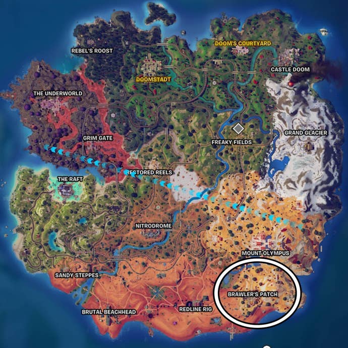 fortnitemares 2024 map brawlers patch highlighted