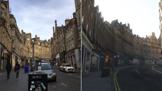 Forza Horizon 4's Edinburgh versus real-life Edinburgh