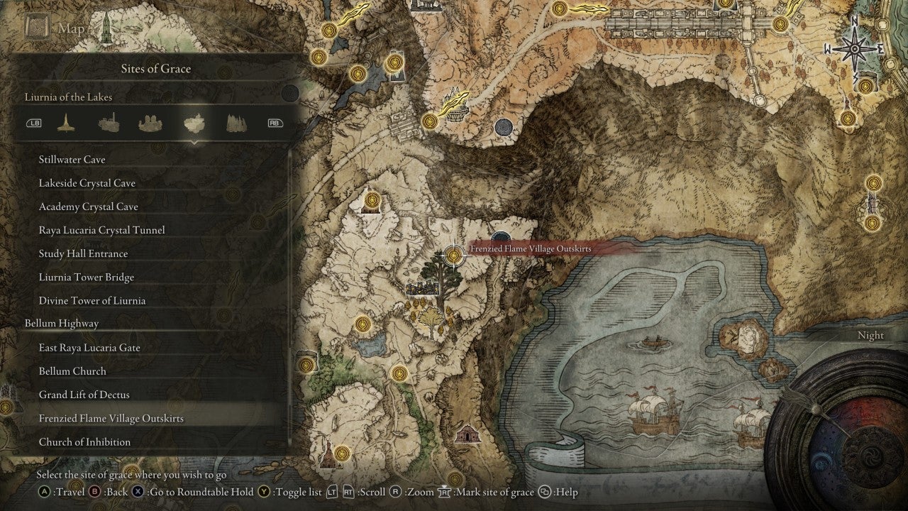 Frenzied Flame Village Outskirts Grace in Elden Ring