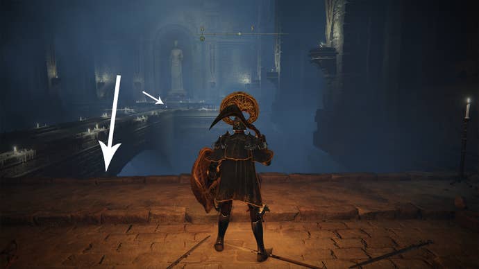 A room with a special item inside the Fringefolk Hero’s Grave in Elden Ring.