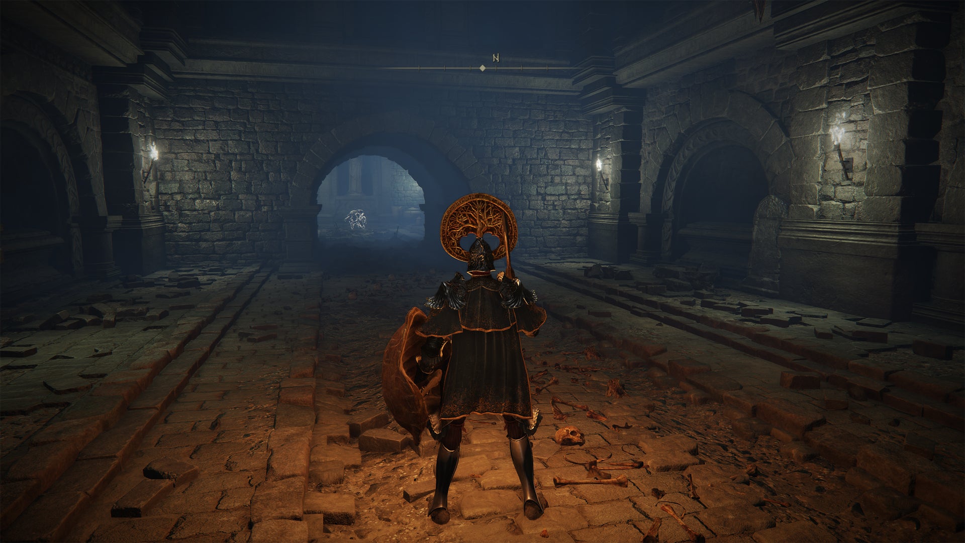 A spirit knight inside the Fringefolk Hero’s Grave in Elden Ring. - 11