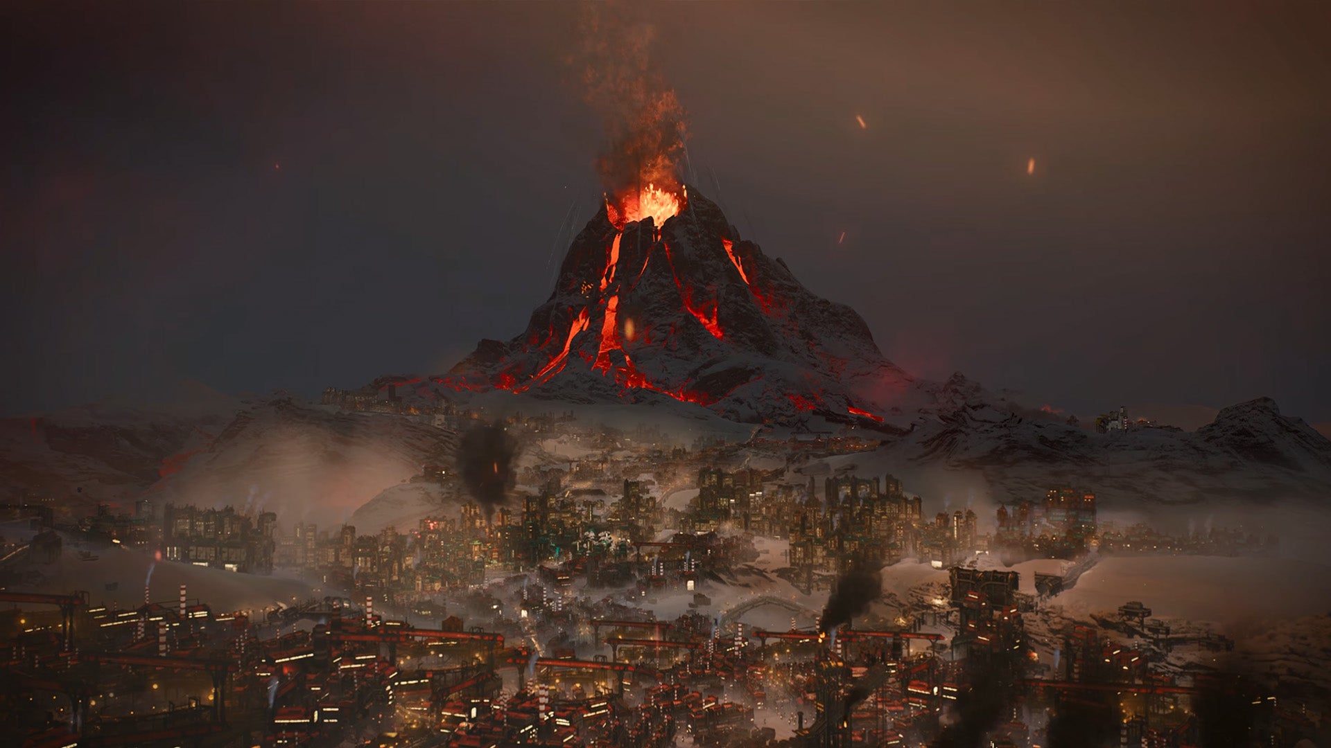 Frostpunk 2's next bit of DLC literally turns up the heat with yet another environmental disaster to deal with: volcanoes