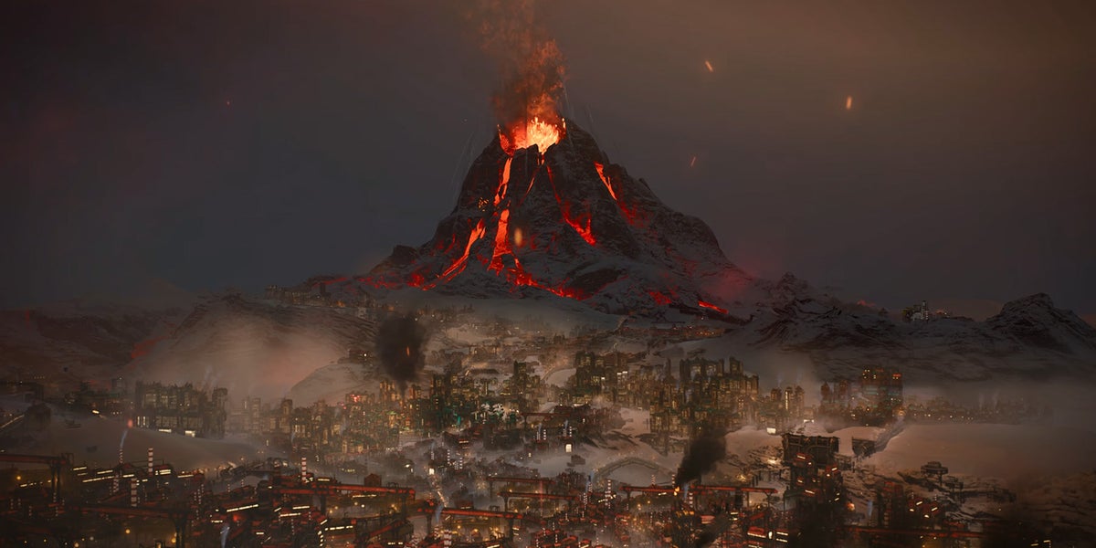 Frostpunk 2’s next bit of DLC literally turns up the heat with yet another environmental disaster to deal with: volcanoes