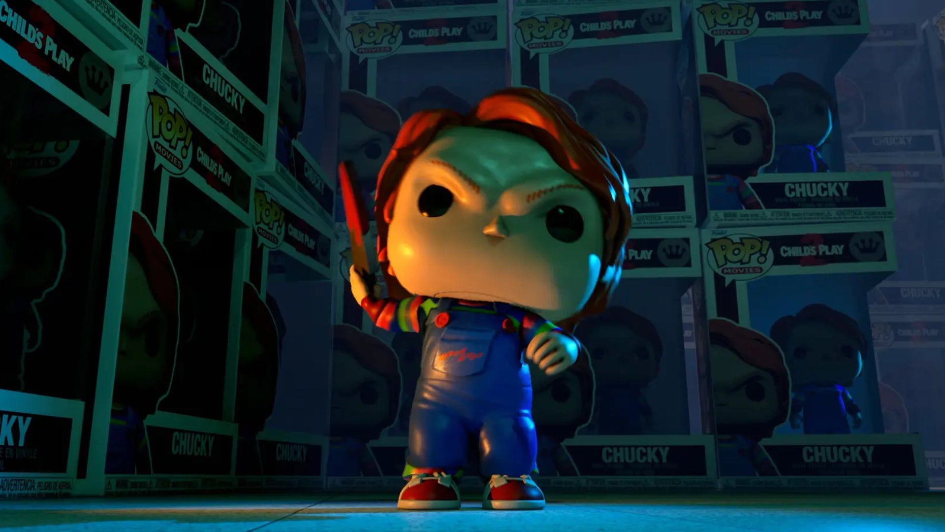A Chucky Funko Pop in Funko Fusion.