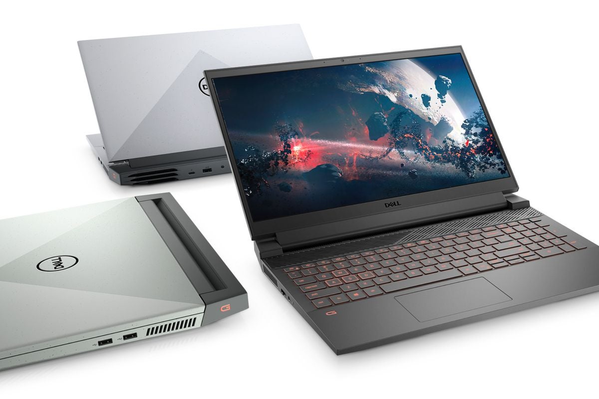 a photo of Dell gaming laptops, including the Dell G15