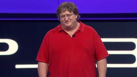 Gabe Newell announcing Portal 2 is coming to PS3 during Sony's E3 press conference in 2010