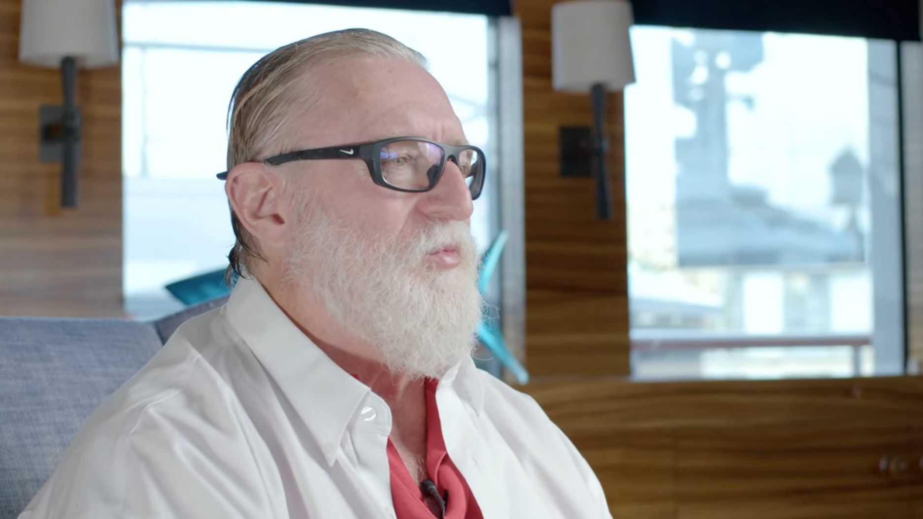 Gabe Newell, head of Valve, as he appeared in a documentary about Half-Life 2. - 1