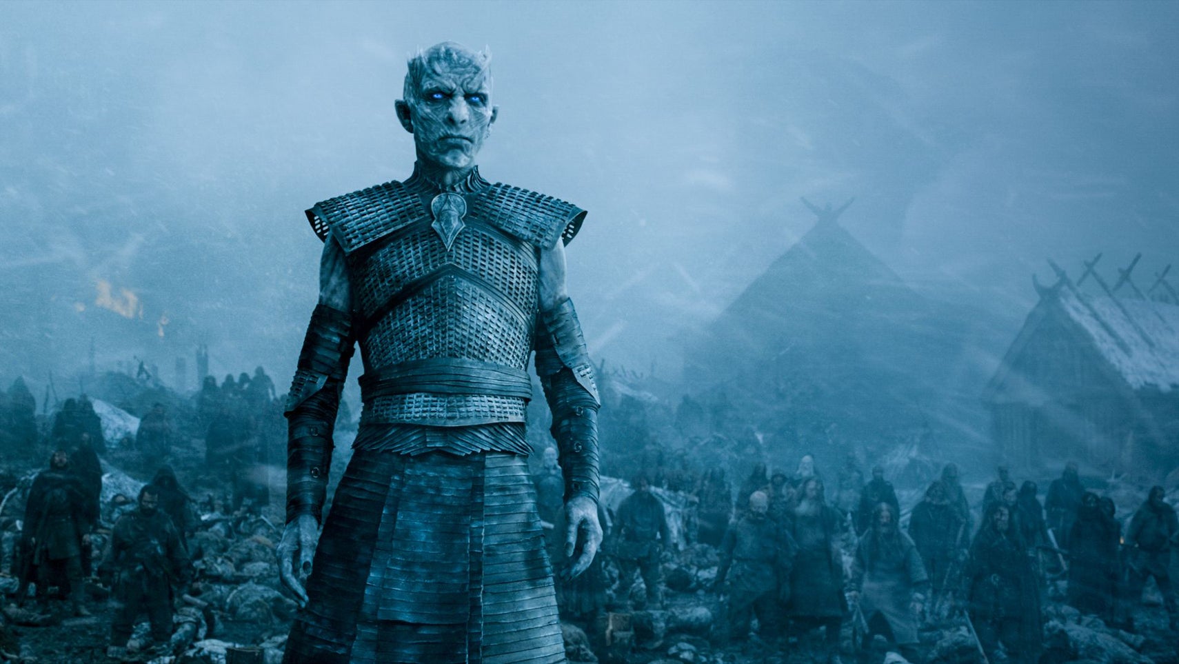 Still from Game of Thrones showing an army of white walkers. - 1