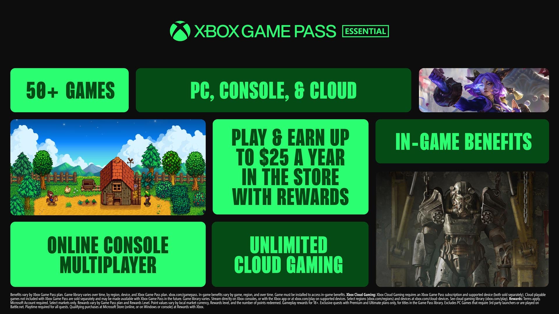 The main changes to Xbox Game Pass Essential.