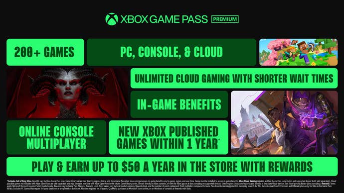 The main changes to Xbox Game Pass Premium.